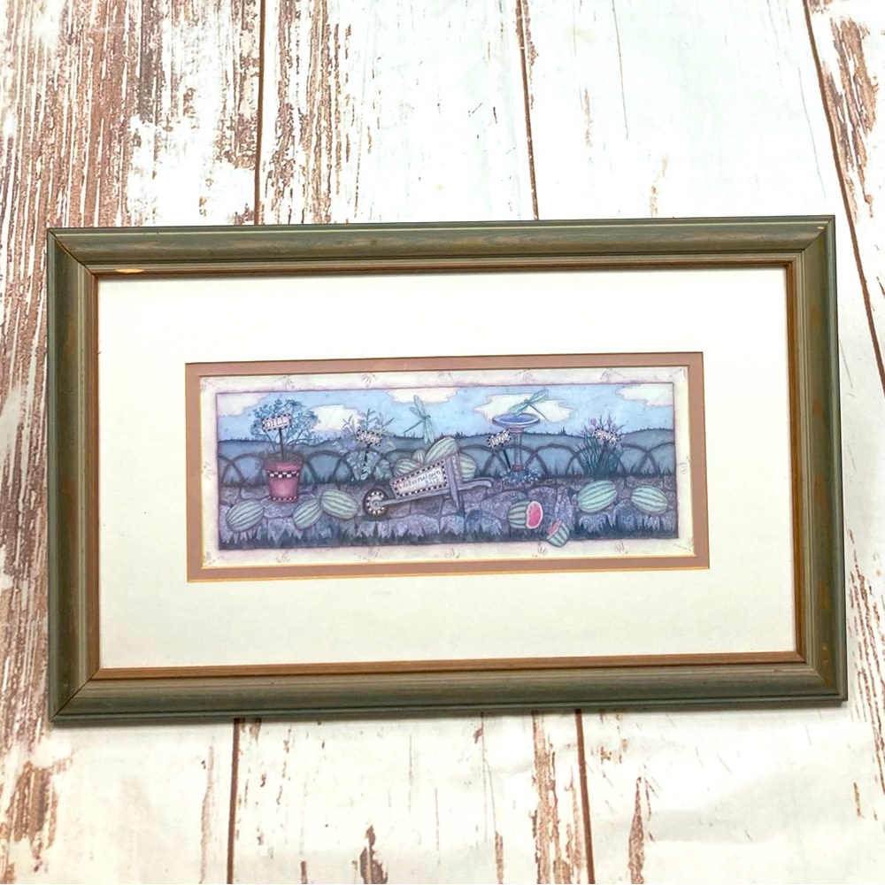 Print By Robin Betterly Watermelons For Sale With Wood Frame
